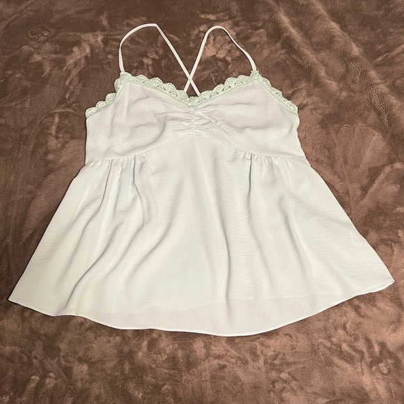 Naked Zebra Crochet Tank Top - Color Mint Green Size Small NWT - Picture 4 of 5